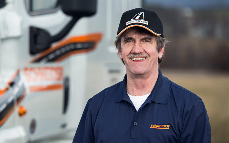 Robert with his Schneider truck