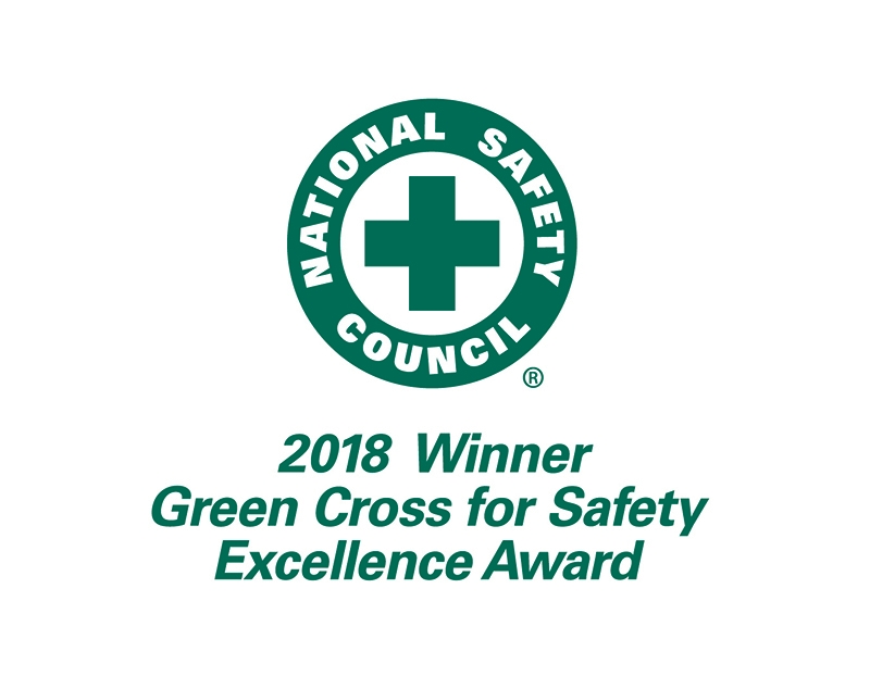 National Safety Council 2018 Green Cross for Safety Excellence Award Winner