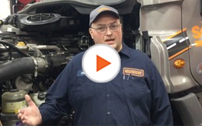 A Schneider senior diesel technician discusses his role in the shop.