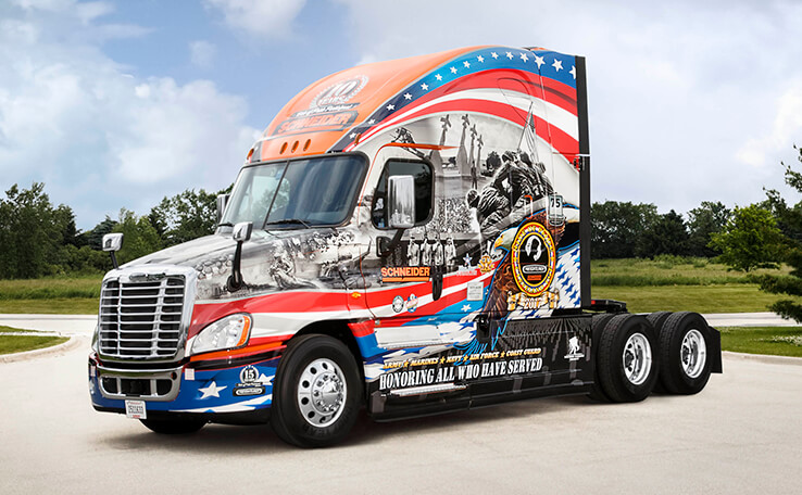 Ride of Pride military tribute trucks