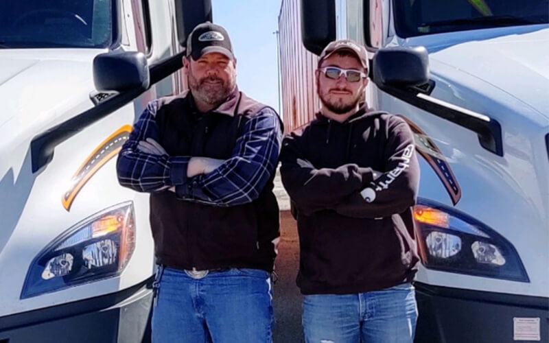 Mike Schoenhofer and Cameron Haaga are father and son drivers on the same Dedicated account who challenge each other every day to do better at their jobs.