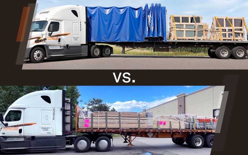 Conestoga vs flatbed trailers – What's the difference?