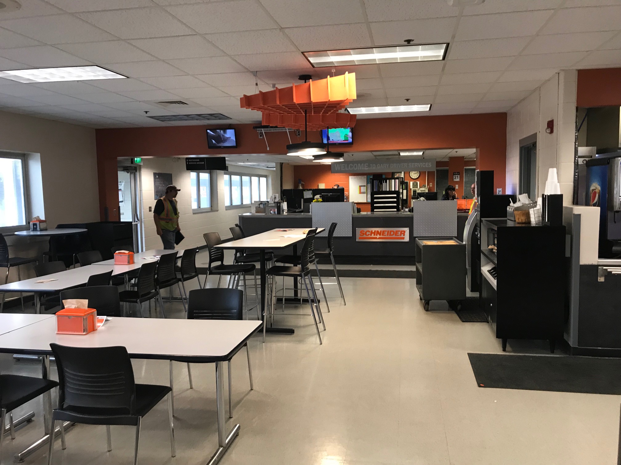 Remodeled Schneider Gary Facility Driver Dining Area