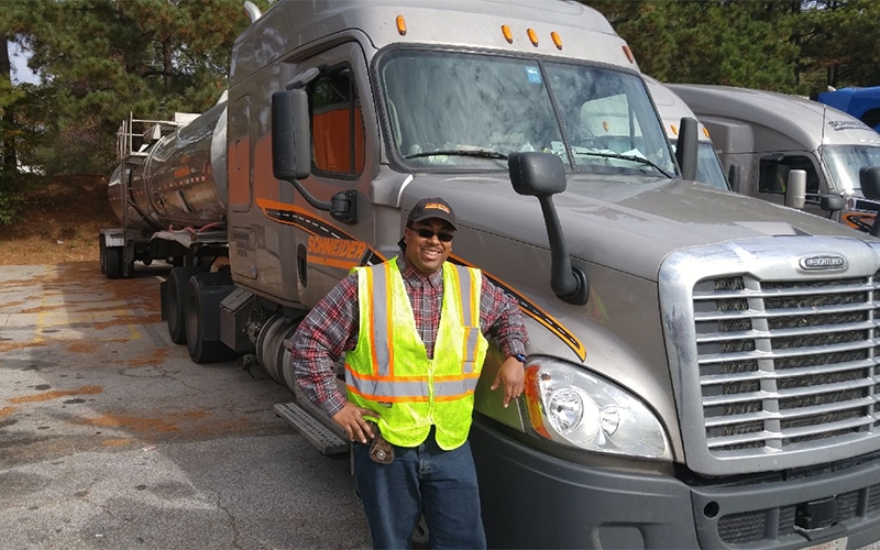 Realizing a childhood dream: Driving a big truck