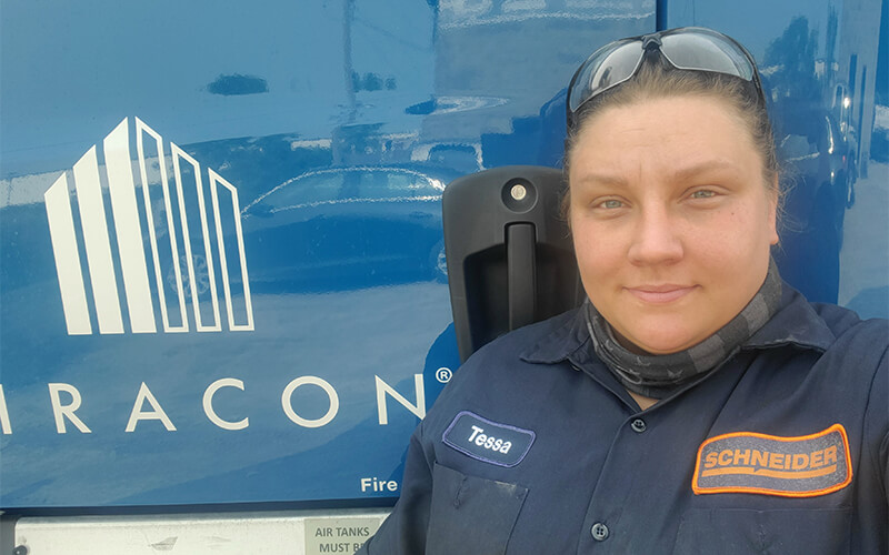 Check out Tessa Heathman's story about being a female diesel technician at Schneider.