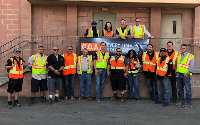 Schneider drivers pose for picture during Schneider Driver Appreciation Days