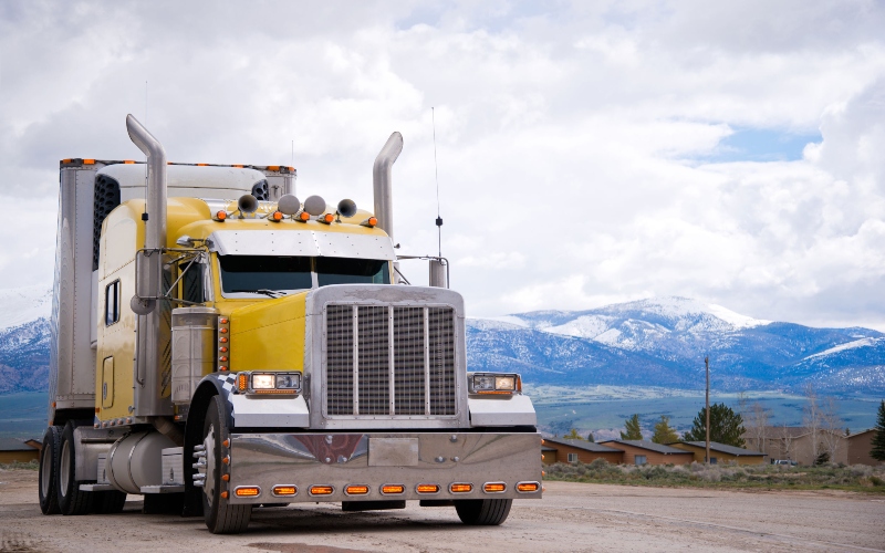 Semi truck from trucking company review