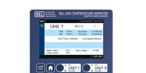 SEL-2411TM Monitor de temperatura e registrador de dados digitais para  Vacinas