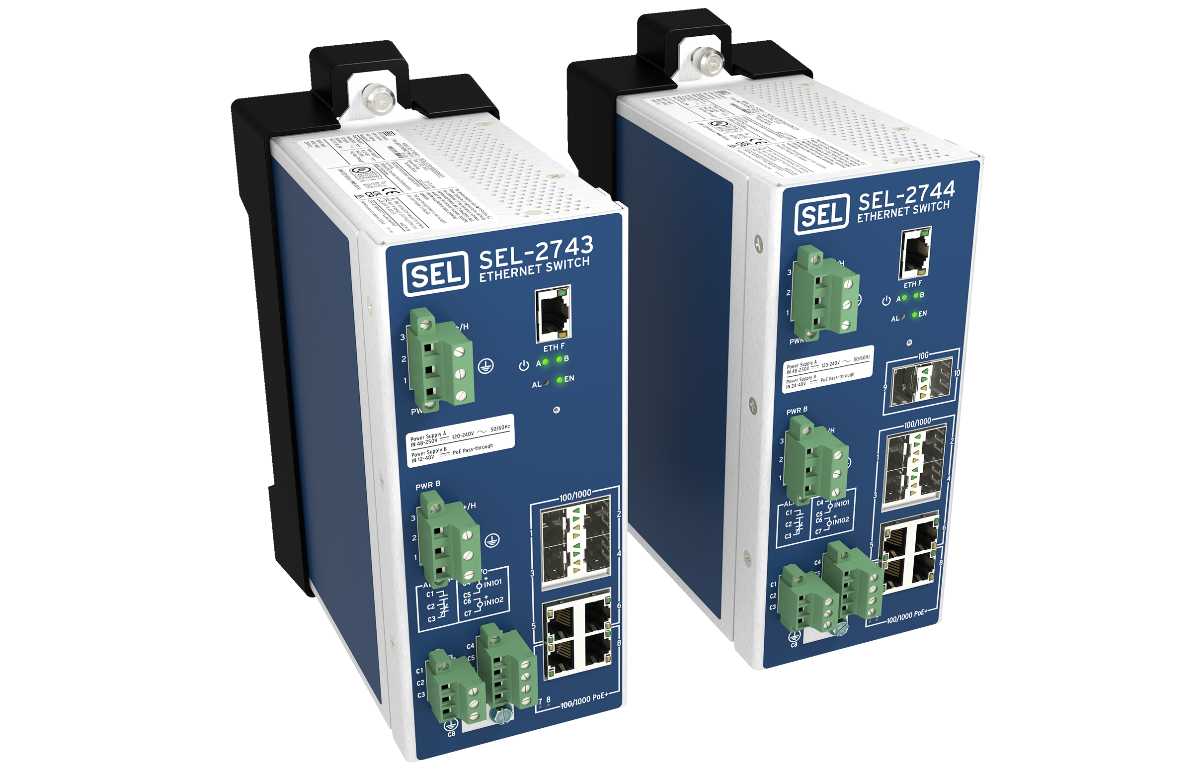 Render of the new SEL-2743 and SEL-2744 Managed Ethernet Switches