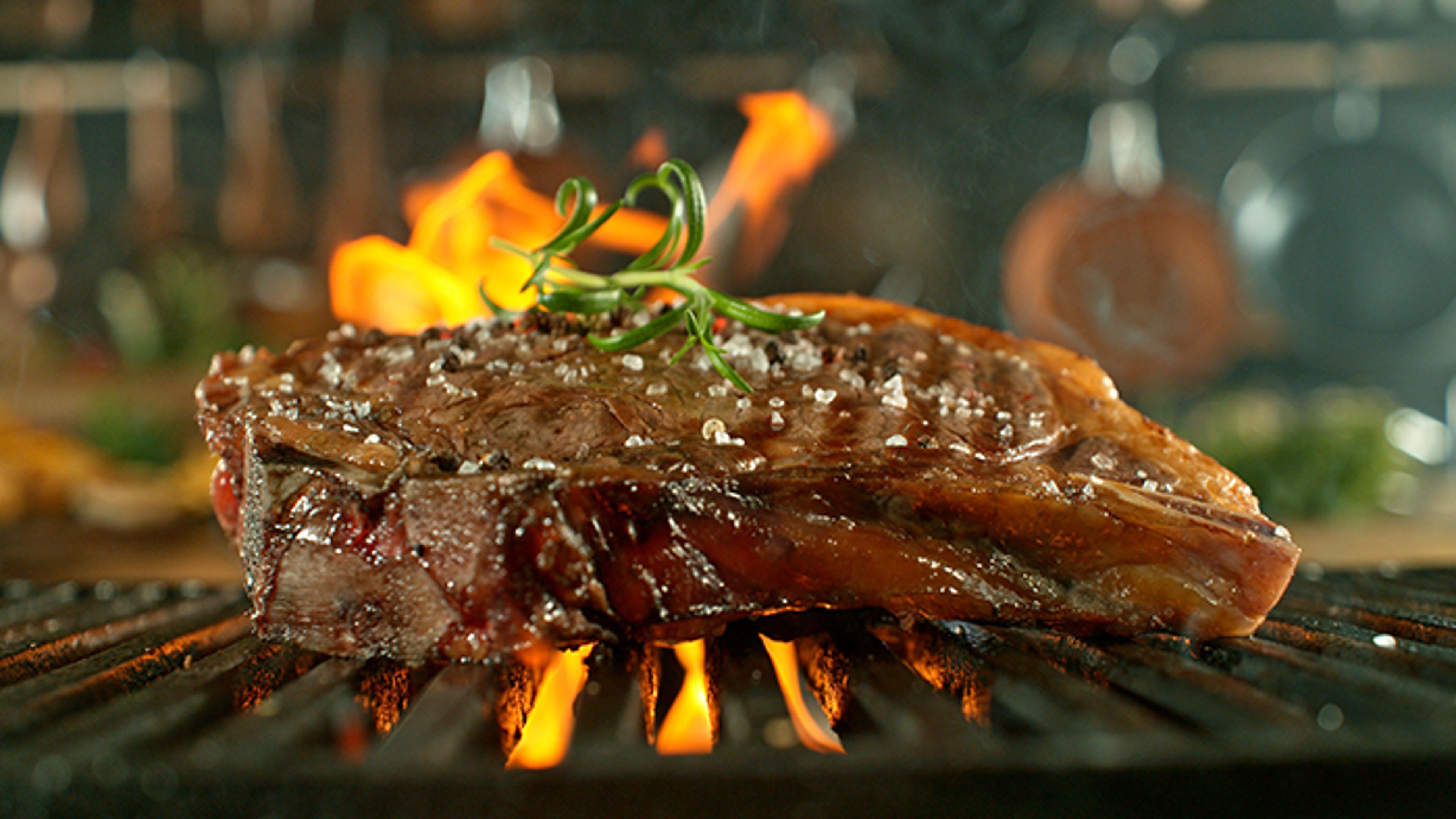 Steak on the grill