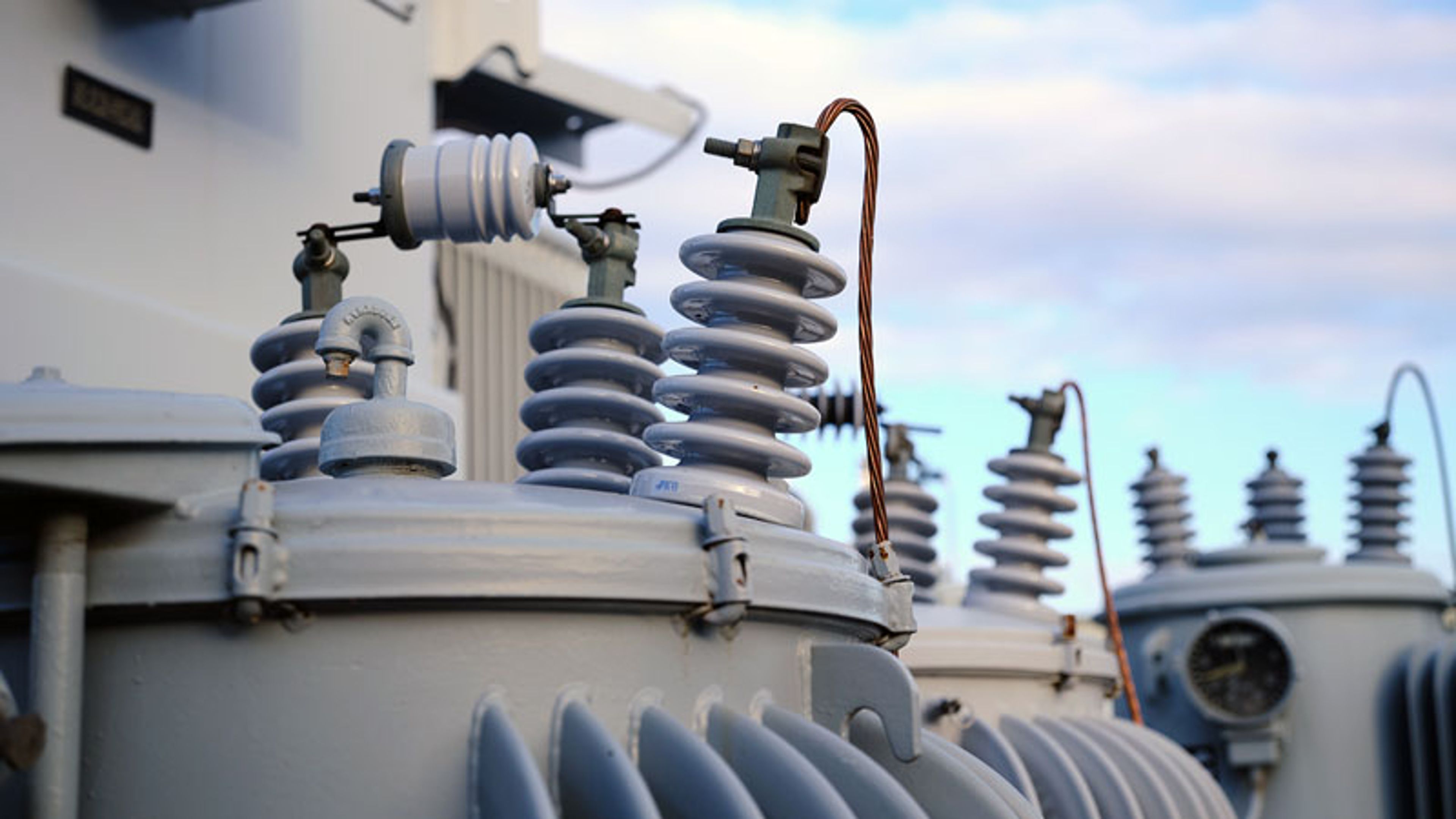 Close up of a power station at a generation facility