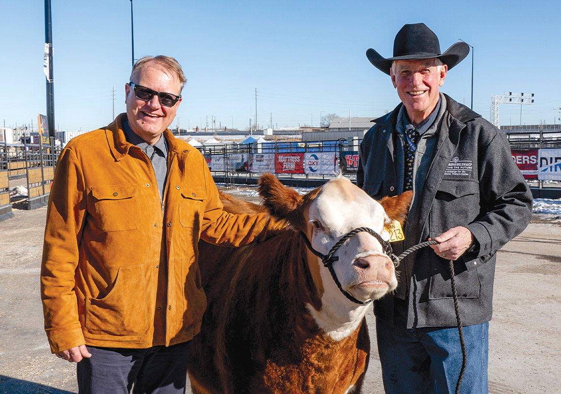 CoBank President & CEO Tom Halverson and Pete Coors, chairman of National Western's Honoring the Legacy fundraising campaign.