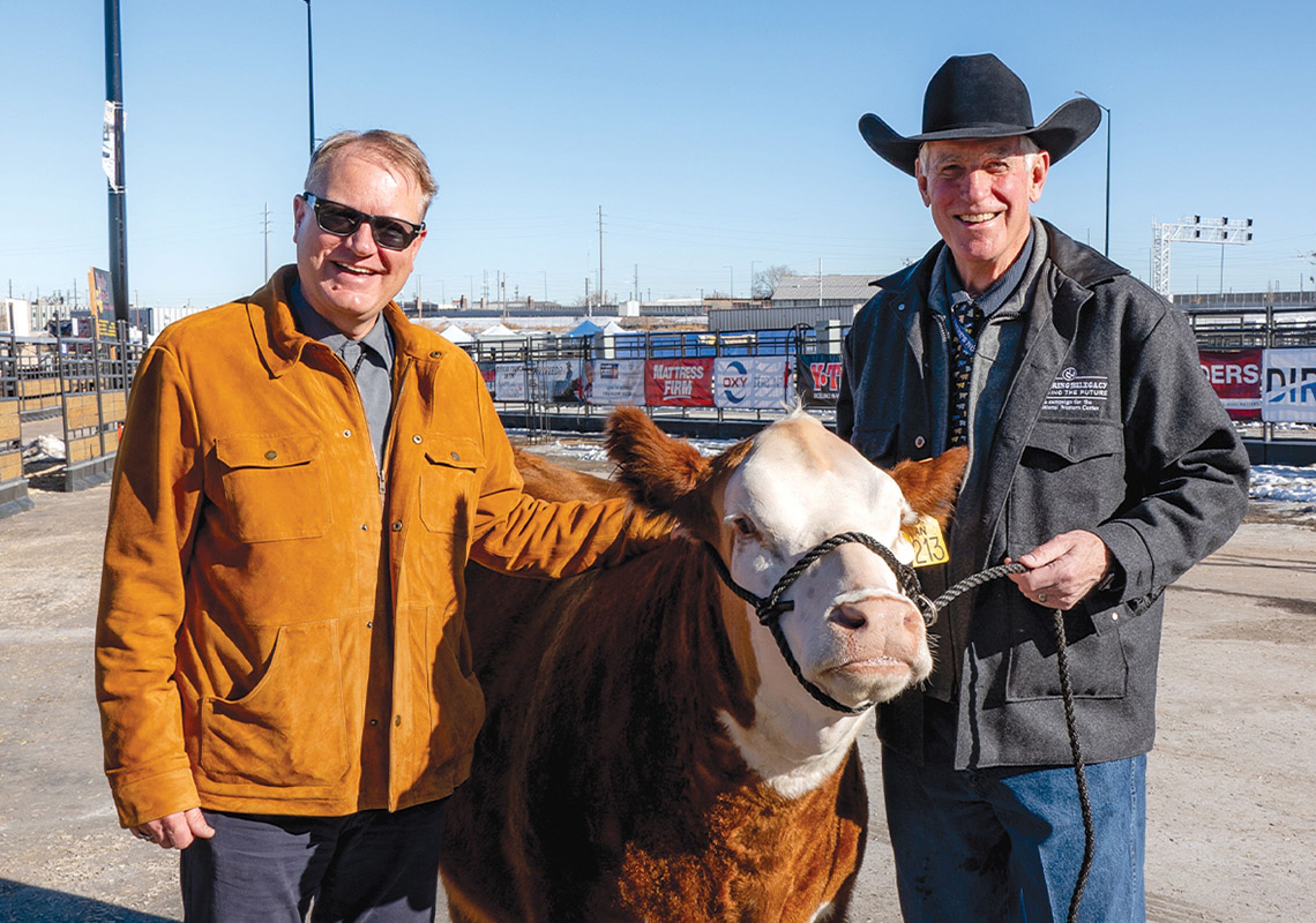 CoBank President & CEO Tom Halverson and Pete Coors, chairman of National Western's Honoring the Legacy fundraising campaign.