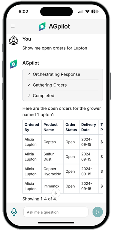 iPhone with AGpilot app