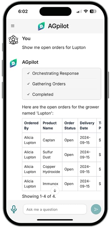iPhone with AGpilot app