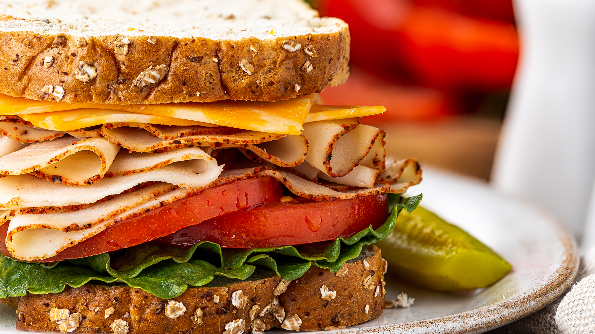 Closeup of a sandwich