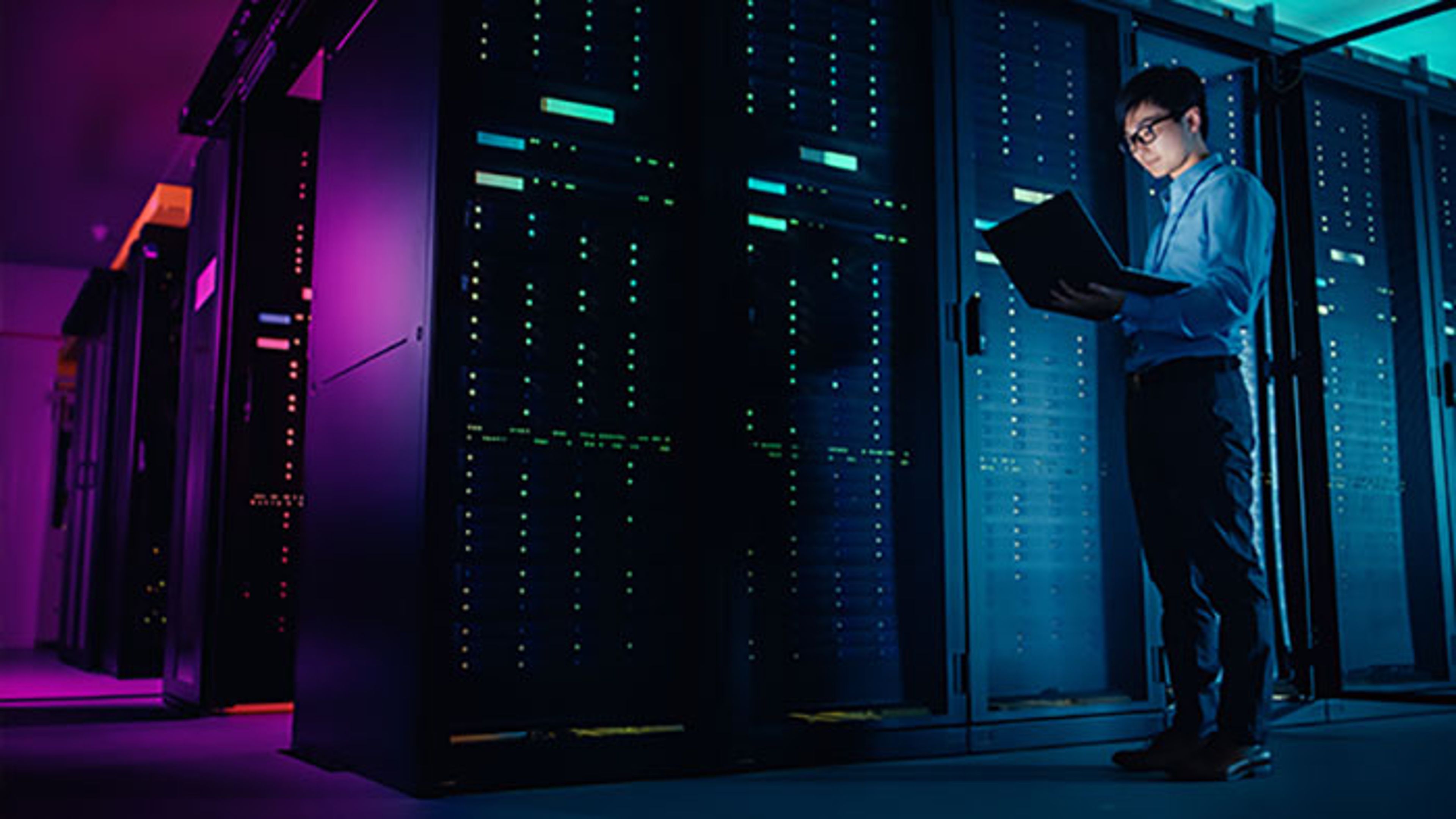 Racks in a data center