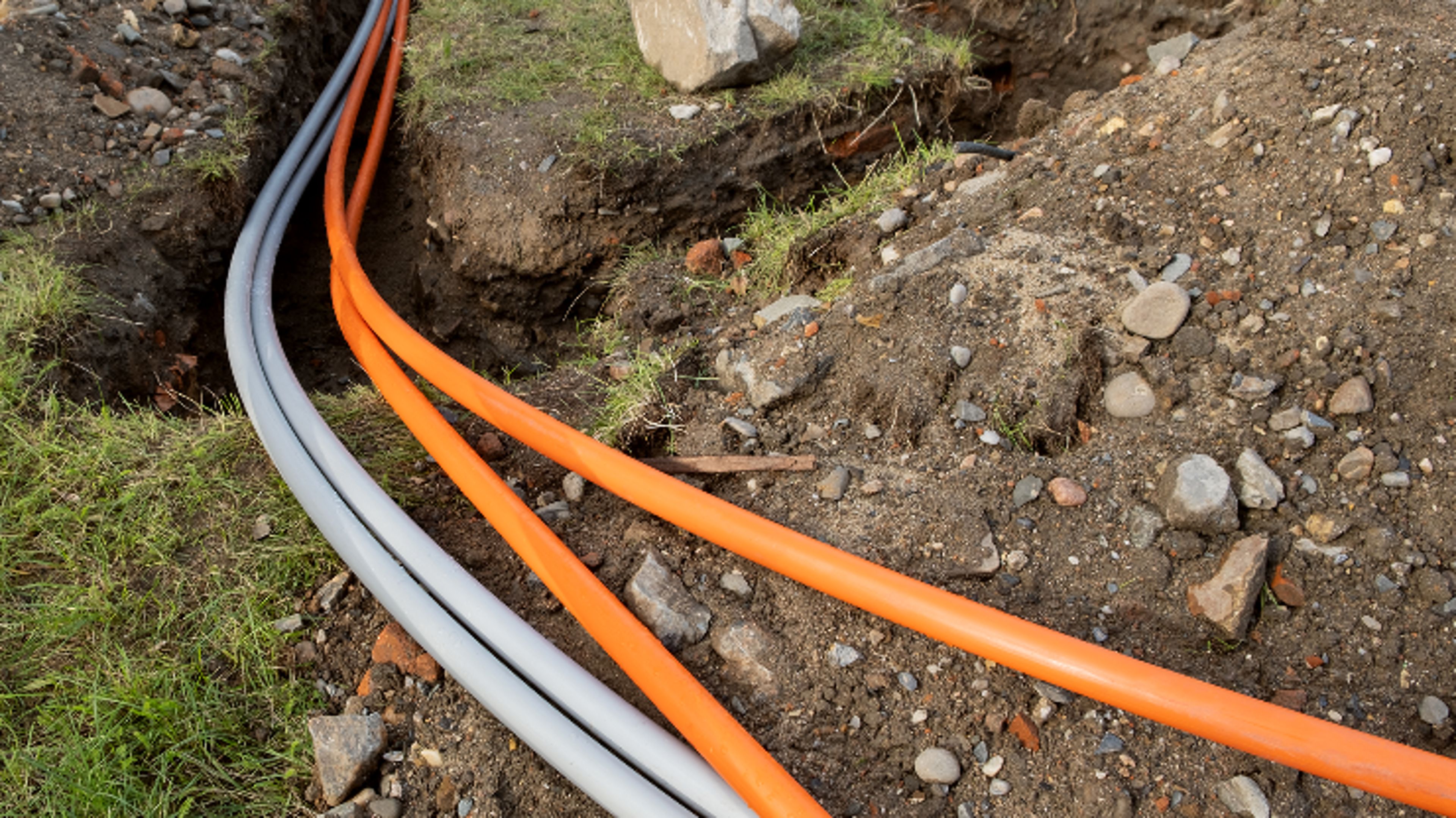 Cable conduits in the ground