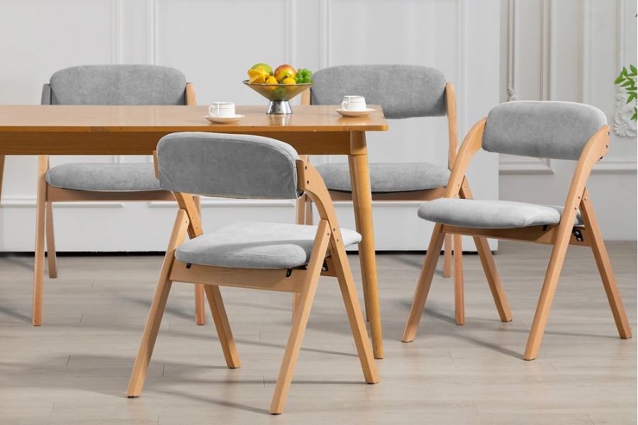 Folding Chairs Near Table
