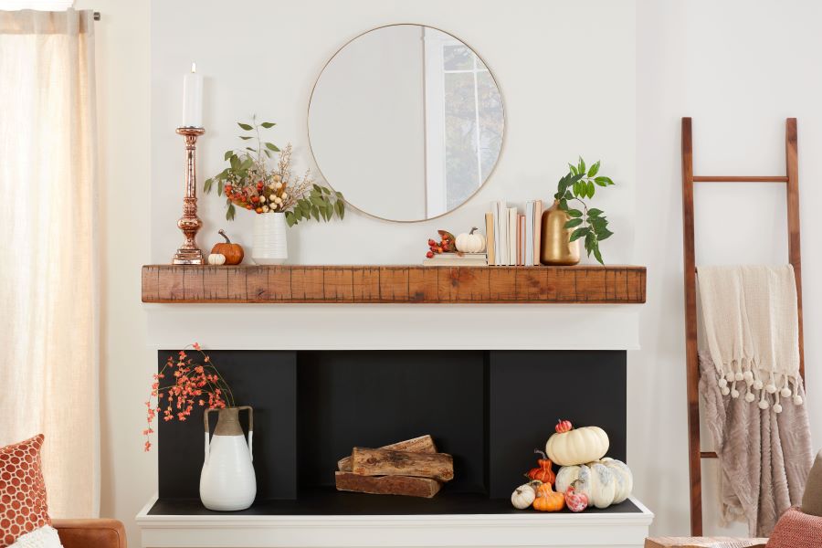 Pumpkin Mantle Decor