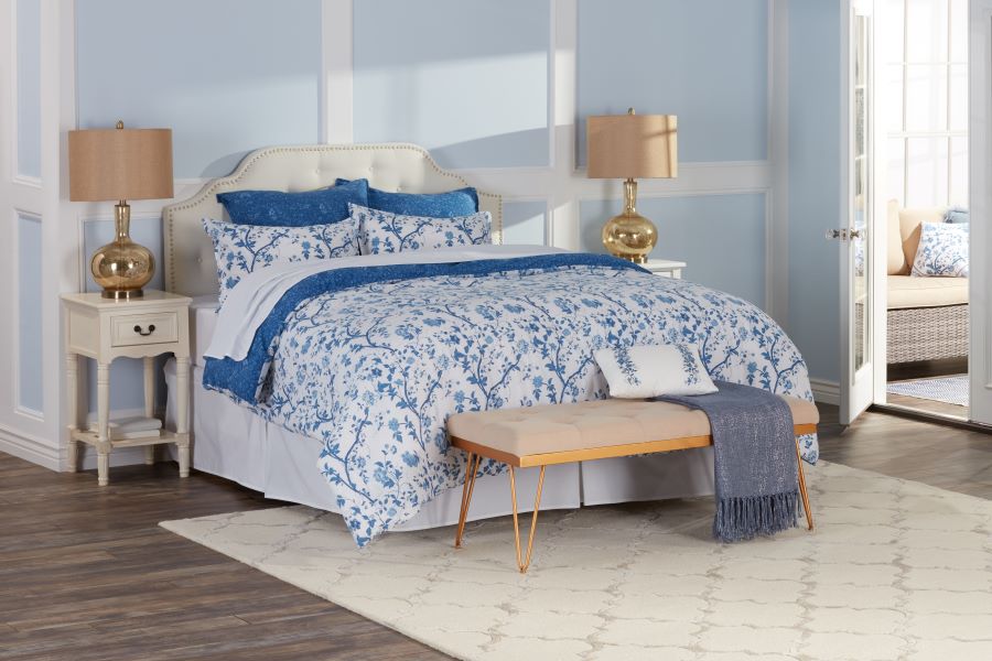 Blue and White Bedding