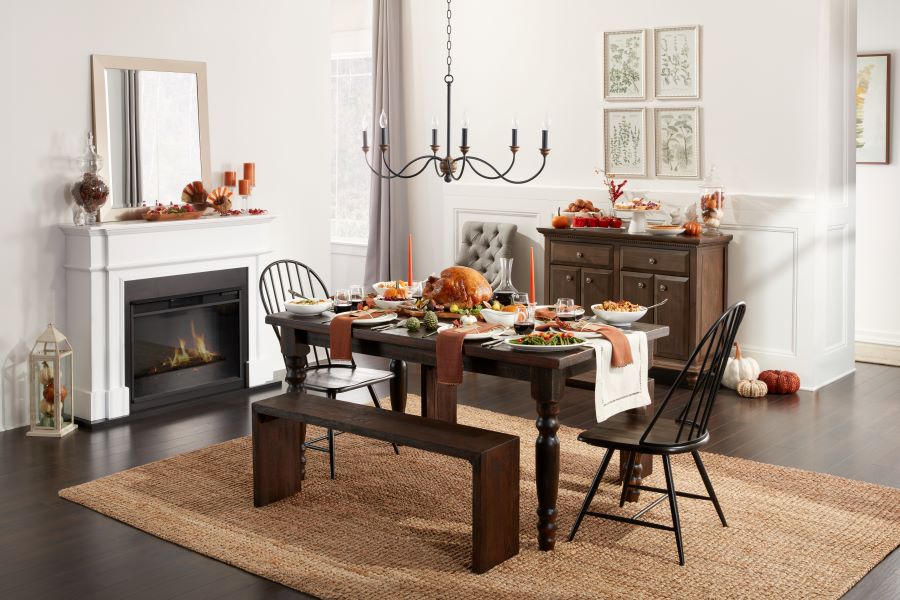 Table set for Thanksgiving