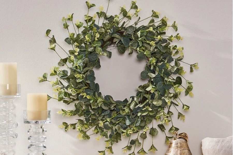 Wreath Over Mantel