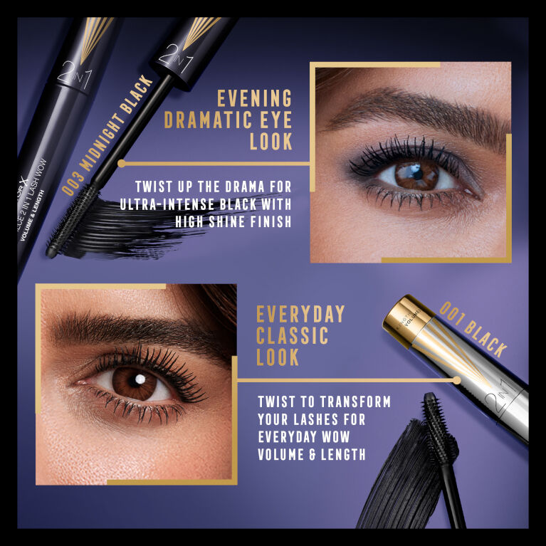 Masterpiece 2 in 1 Lash WOW Mascara Midnight Black | Max Factor