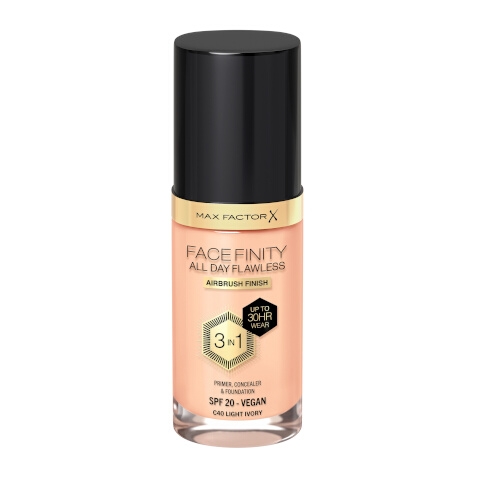 Face Finity All Day Flawless 3 in 1 Foundation:Light Ivory 40