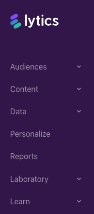 Lytics Left Navigation.png