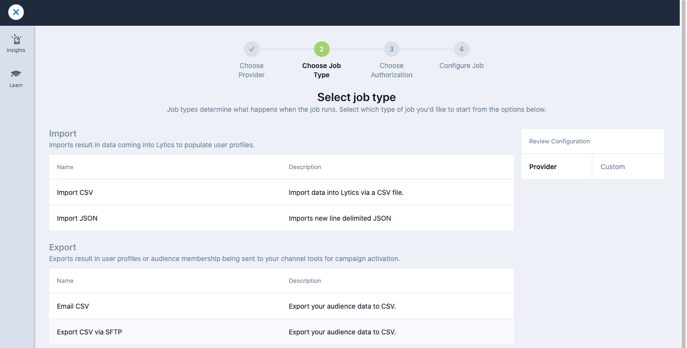 Select Export > CSV via SFTP.png