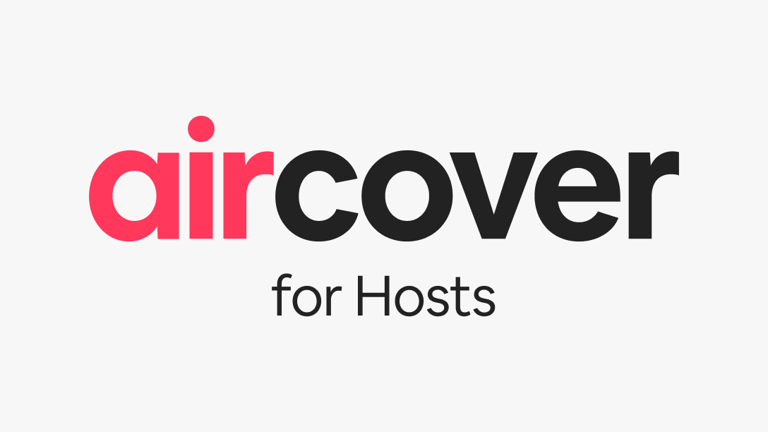 Un título moderno y colorido que indica la existencia de AirCover para anfitriones en el centro.