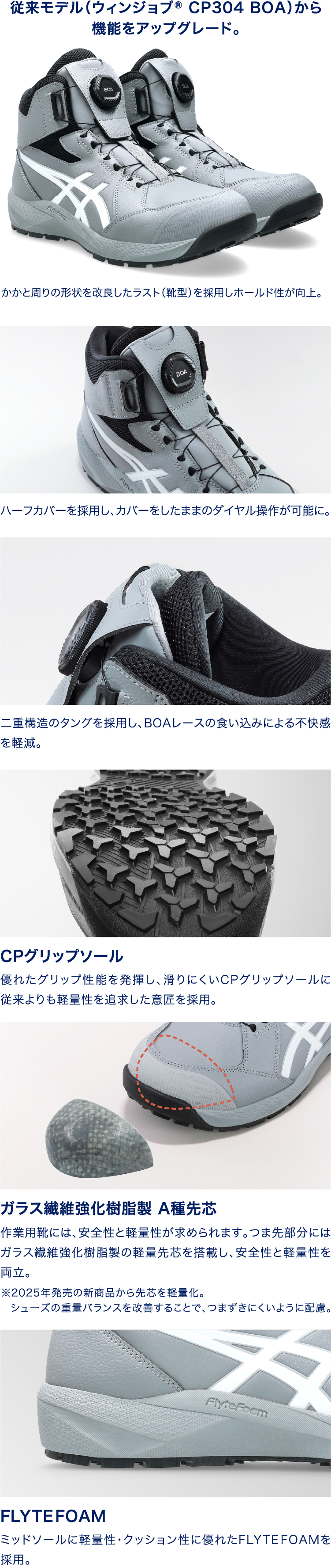 ASICS WINJOB CP 314BOA（新品） 27.0 WINJOB® CP314｜安全靴 ワークシューズ｜ASICS