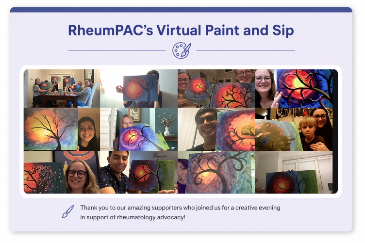 RheumPAC Virtual Paint and Sip Event