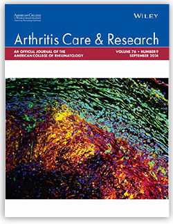 See the cover of the Arthritis Care & Research journal. 