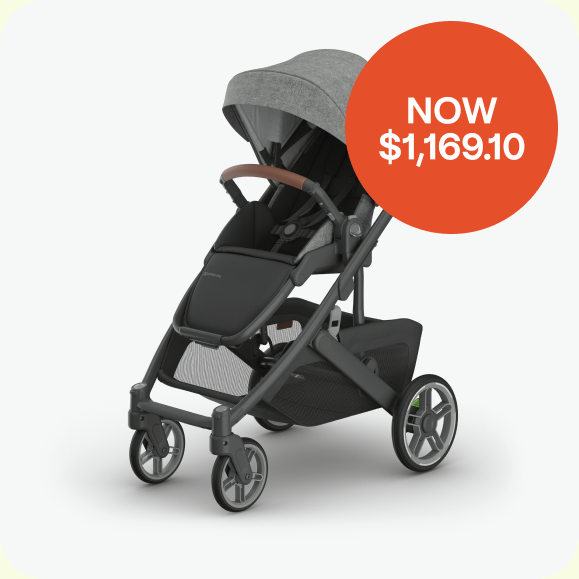 SAVE $129.90 UPPAbaby Cruz V3 Stroller Charcoal Melange Greyson