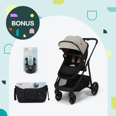 4baby Como Stroller. Bonus Cupholder & Organiser worth $42.94