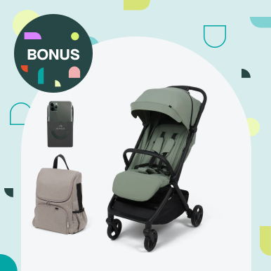 Jengo Eden Compact Stroller. Bonus Backpack & Cup Holder worth $89.94
