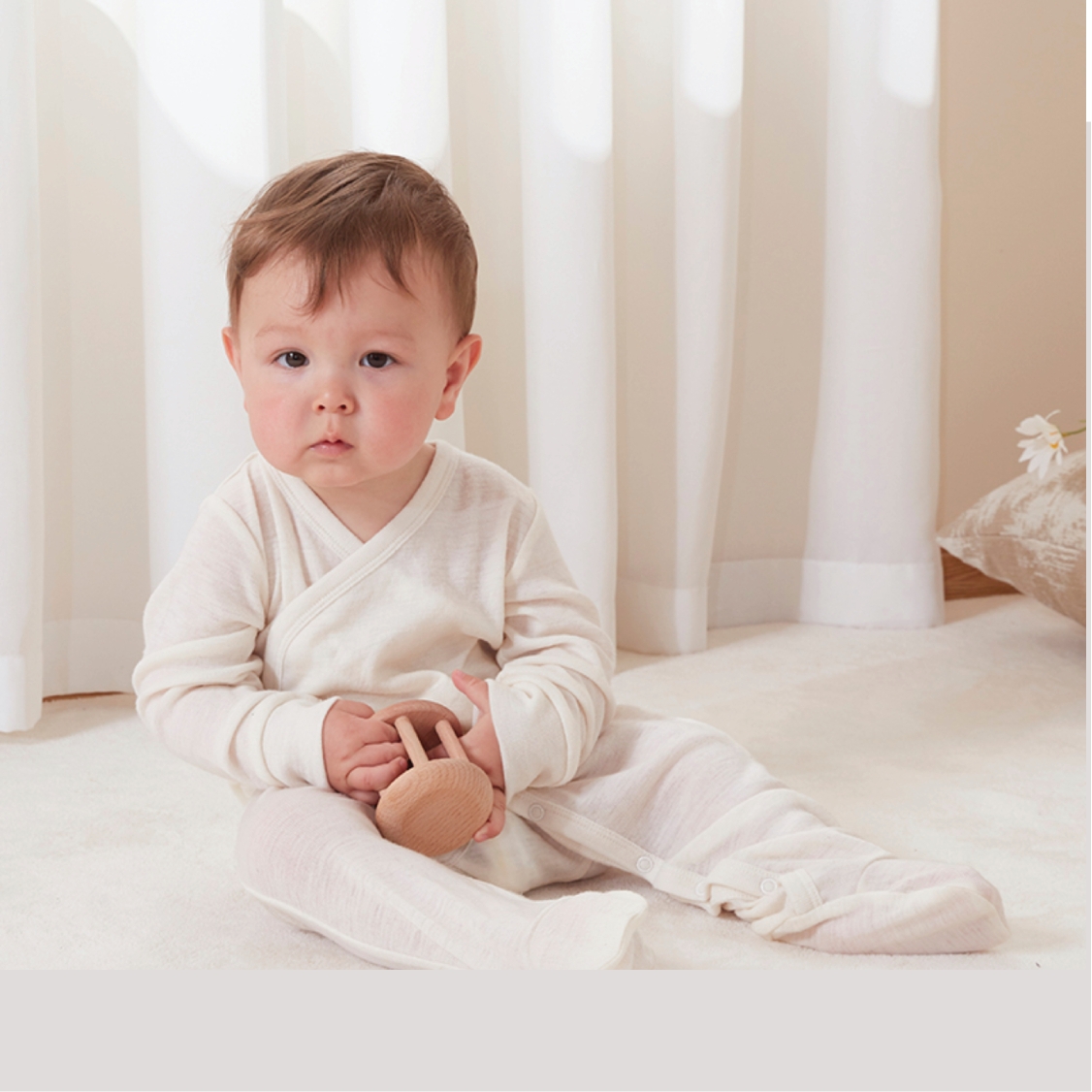 Merino wool baby online pajamas