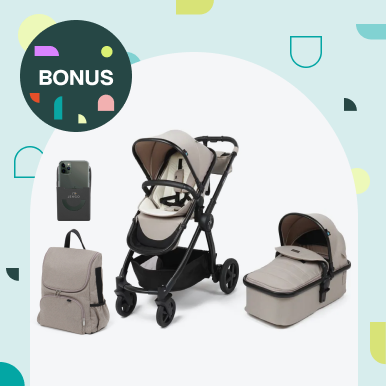 Jengo Panorama XTI Pram & Bassinet. Bonus Backpack & Cup Holder worth $89.94
