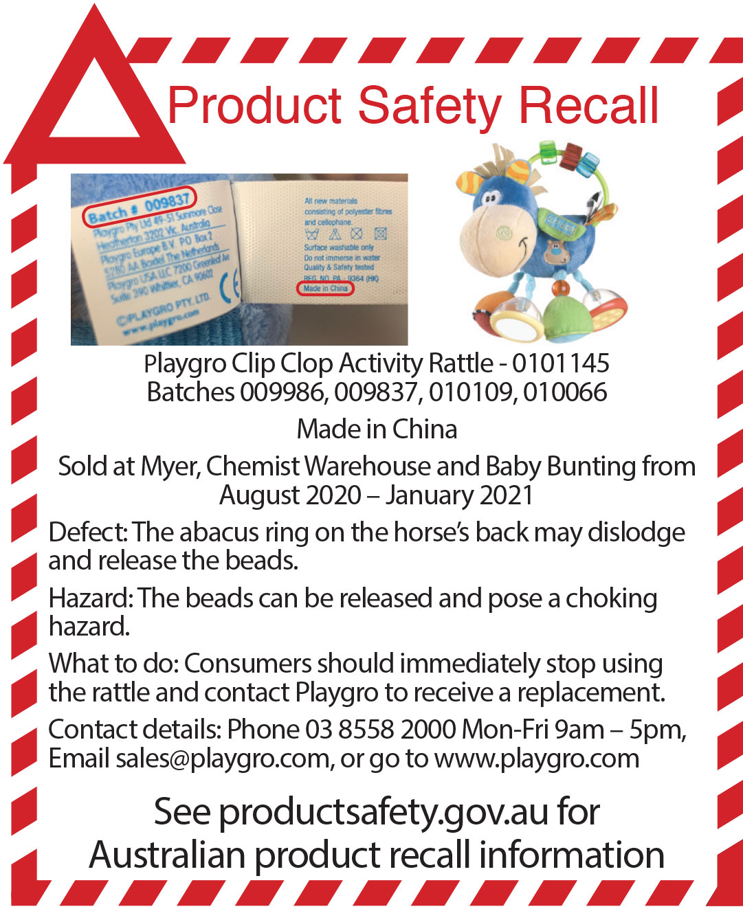 Clip-Clop Product Recall Notice
