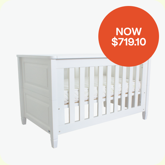 SAVE $79.90                         Love N Care Everly Cot White V2