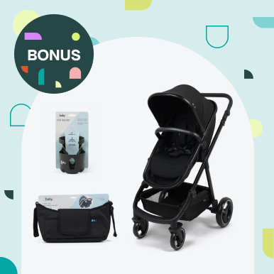 4baby Origin Stroller. Bonus Cupholder & Organiser worth $42.94