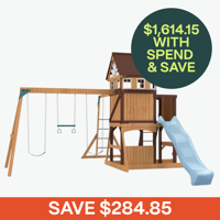 Lifespan Kids Meer Brook Swing Set, Monkey Bars & Play Centre with 2.2m Slide
