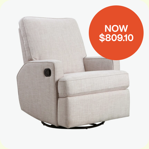 SAVE $89.90       iL Tutto Quinn Reclining Nursery Chair Egg Shell