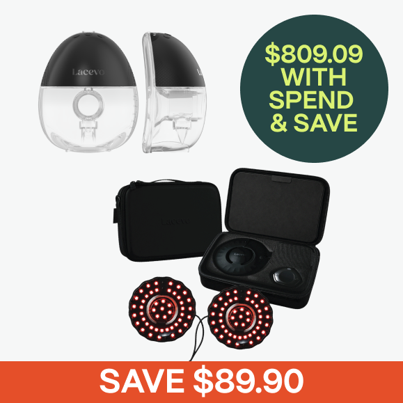 Lacevo S70 Wearable Breast Pump & Red Light Therapy Pad Bundle