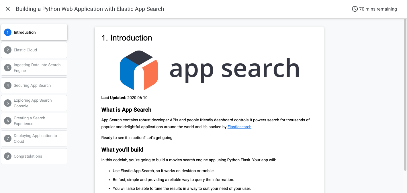 App Search codelab tutorial