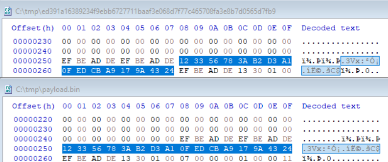 Same AES key used in CASTLESTEALER sample