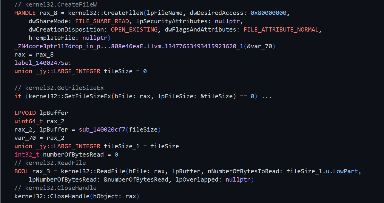 APIs for reading files specified in the task list
