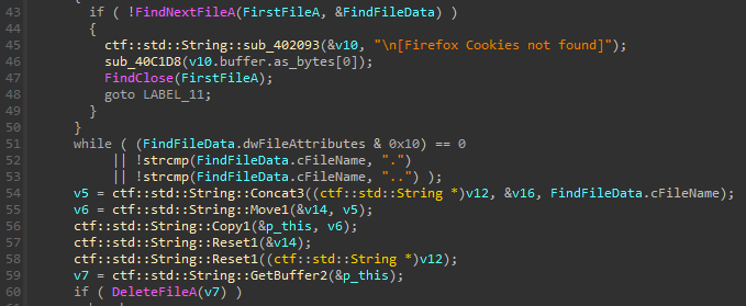 0x40BD37 Cleaning Firefox cookies 2/2